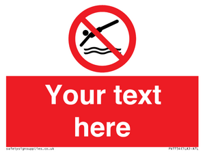 Custom prohibition no diving